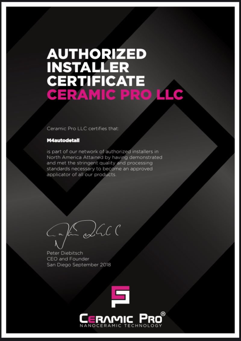 Ceramic Pro Certification